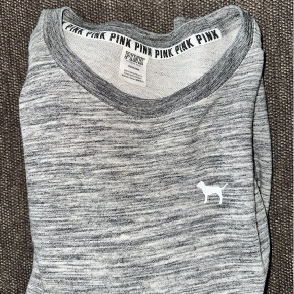 Heathered Gray PINK Victoria's Secret Top - Picture 1 of 3